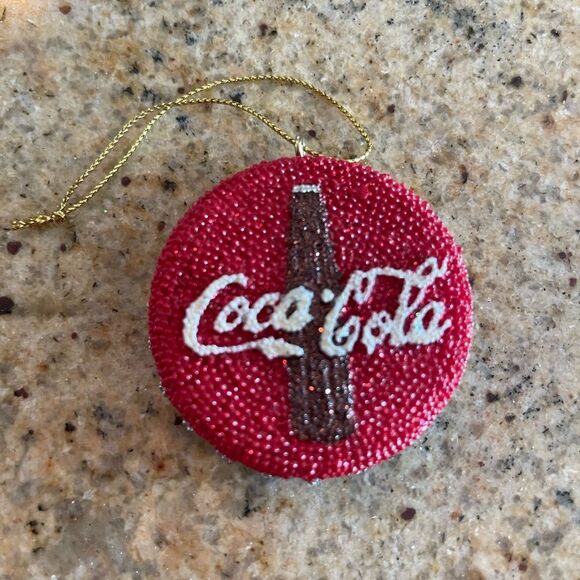 Coca Cola Other - 🎁 vintage coca-cola sparkly Christmas ornament, 2003